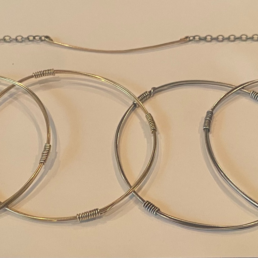 Liz James Stackable Bracelets - Set of 5 (Gold & Silver)